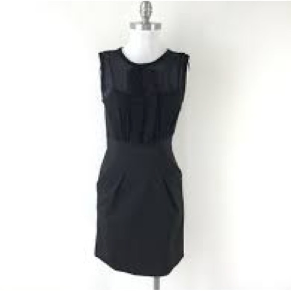 BCBG Maxazira Black Dress "Tuxedo" Styled Cocktail Dress - Picture 3 of 5